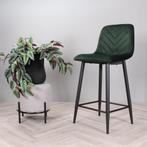 Gaby barkruk velvet 65 cm 2.0 - groen, Ophalen of Verzenden, Nieuw