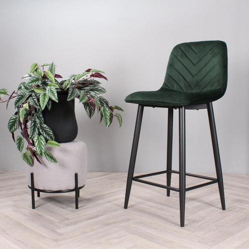 Gaby barkruk velvet 65 cm 2.0 - groen, Huis en Inrichting, Stoelen, Nieuw, Ophalen of Verzenden