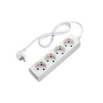 Stekkerdoos 4-voudig - geaard - 1,5M kabel - Wit, Ophalen of Verzenden, Nieuw, Kabel of Snoer