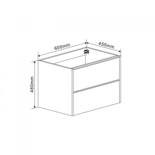 Florence Onderkast Liverpool 60cm Wit, Huis en Inrichting, Badkamer | Badkamermeubels, Ophalen of Verzenden