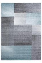 Modern Vloerkleed | Lucca | Blokken | Blauw | 140x200 cm, Huis en Inrichting, Stoffering | Tapijten en Kleden, Verzenden, Nieuw