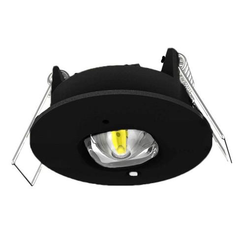 Noodverlichting inbouwspot | 1 Watt | Zwart | Ø37mm, Zakelijke goederen, Kantoor en Winkelinrichting | Beveiliging