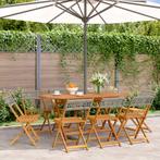 vidaXL Tuinstoelen 8 st inklapbaar poly rattan en massief, Tuin en Terras, Tuinstoelen, Verzenden, Nieuw, Hout