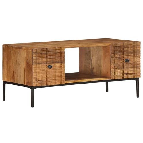 vidaXL Salontafel 90x45x40 cm massief mangohout, Huis en Inrichting, Tafels | Salontafels, 50 tot 100 cm, Nieuw, Overige houtsoorten