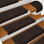 vidaXL Trapmatten zelfklevend 30 st 65x21x4 cm donkerbruin, Doe-het-zelf en Verbouw, Ladders en Trappen, Verzenden, Nieuw