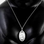 Zonder Minimumprijs - Ketting met hanger - 14 karaat Witgoud, Sieraden, Tassen en Uiterlijk, Antieke sieraden