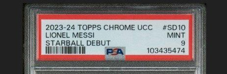2024 Topps Chrome Lionel Messi #SD10 - Starball Debut PSA 9, Verzamelen, Stickers