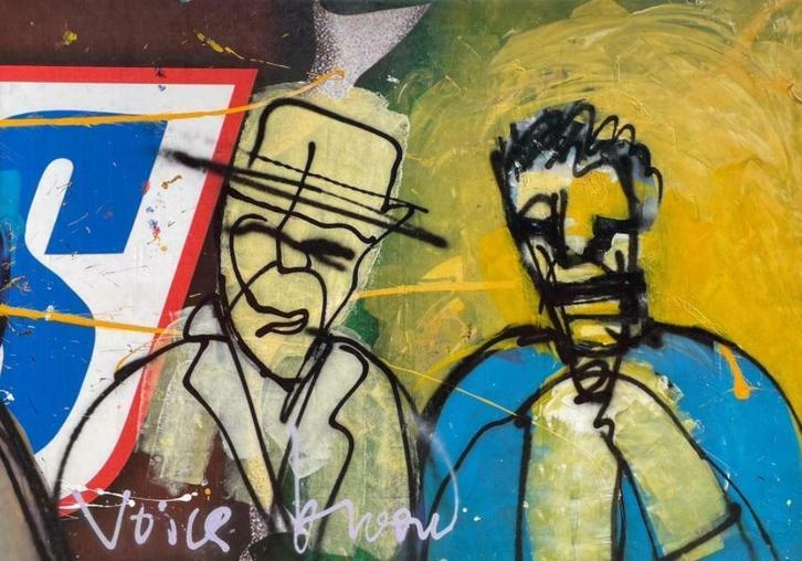 Herman Brood | Origineel Schilderij: The Voice, Antiek en Kunst, Kunst | Schilderijen | Modern