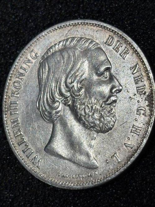 Nederland. Willem III. 2 1/2 Gulden 1854/52, Postzegels en Munten, Munten | Nederland