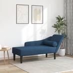 vidaXL Chaise longue met kussens stof blauw, Huis en Inrichting, Verzenden, Nieuw