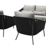 Costa stoel bank loungeset 3 delig rope antraciet, Ophalen of Verzenden, Nieuw