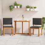 vidaXL Tuinstoelen 2 st zonder armleuningen met kussens, Verzenden, Nieuw, Tuinset
