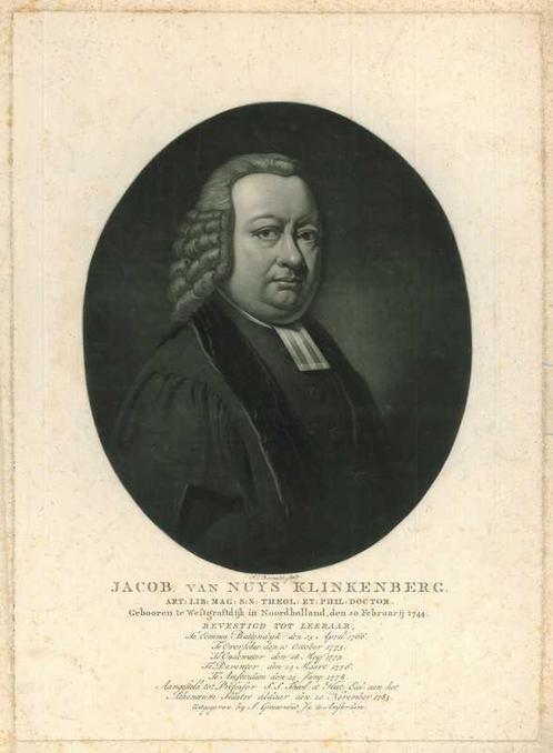 Portrait of Jacob van Nuys Klinkenberg, Antiek en Kunst, Kunst | Etsen en Gravures