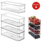 set van 4 koelkast organizers - Opbergbox - Opberg bakjes, Verzenden, Nieuw