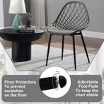 2x eetkamerstoelen - grijs met zwart - open zitting -, Huis en Inrichting, Stoelen, Verzenden, Nieuw