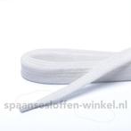Schoenveters  wit plat dikte 1 mm 120 cm (extra breed 12 mm), Nieuw, Verzenden