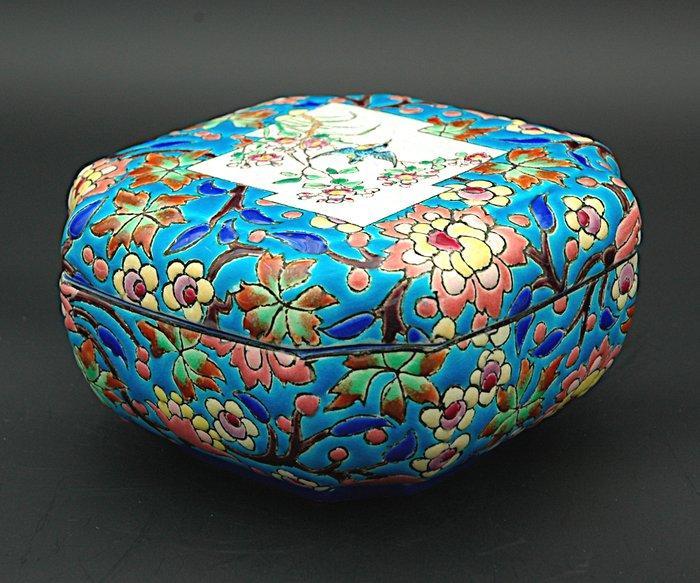 Longwy - André MASSON - Doos - Aardewerk, Emaille -, Antiek en Kunst, Antiek | Glas en Kristal