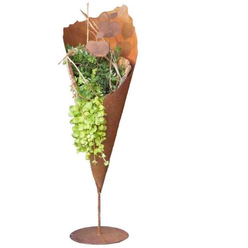 Zak voor bloeiende planten Rostikal met stok op bodemplaat, Huis en Inrichting, Woonaccessoires | Wanddecoraties, Nieuw, Verzenden