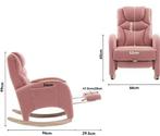Comfortabele Loungestoel – Roze Schommelstoel voor Woonkamer, Huis en Inrichting, Verzenden, Nieuw