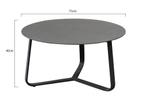 Pula lounge tuintafel 75xH40 cm rond antraciet, Tuin en Terras, Ophalen of Verzenden, Nieuw, Aluminium