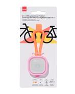 HEMA USB fietsllampje voor- en achter roze, Verzenden, Nieuw