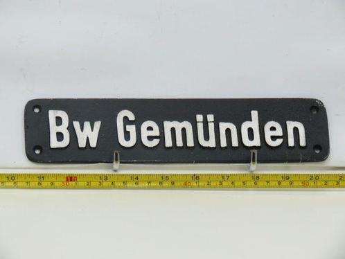 Lokschild Bw Gemünden (Spoorwegen 1:1), Verzamelen, Spoorwegen en Tramwegen, Overige typen, Gebruikt, Ophalen of Verzenden