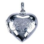 Zilveren Foto medaillon hart levensboom ketting hanger - ..., Verzenden, Nieuw