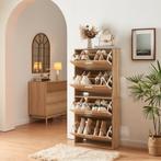 Schoenenkast Sykkylven 4 kleppen sonoma eiken 134x60x24 cm [, Verzenden, Nieuw