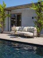 Ezra chaise longue organische loungeset 4 delig teak terre, Ophalen of Verzenden, Nieuw