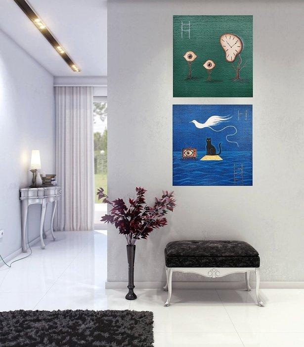 Lana Pokhoday (1987) - EXISTENZ - Díptico 40 x 80 cm, Antiek en Kunst, Kunst | Schilderijen | Modern