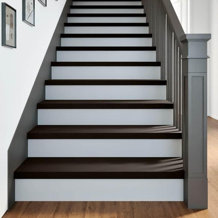 vidaXL Traptreden 2 st 100x30x2 cm massief eikenhout, Doe-het-zelf en Verbouw, Ladders en Trappen, Nieuw, Verzenden