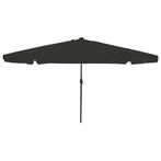 vidaXL Tuinparasol Zwart 395 x 395 x 245 cm Polyester, Verzenden, Nieuw, 3 tot 4 meter