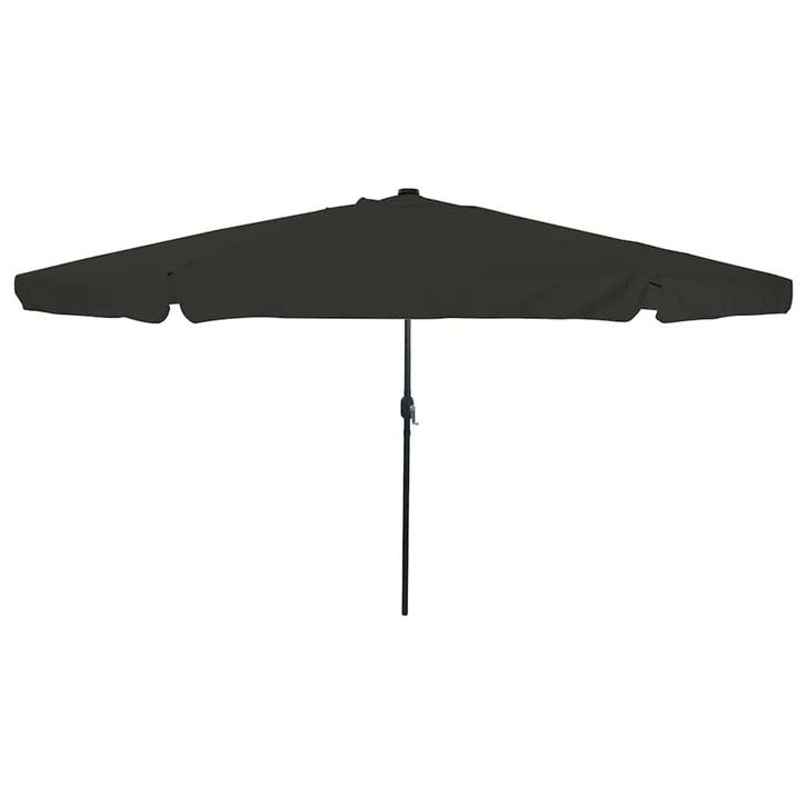 vidaXL Tuinparasol Zwart 395 x 395 x 245 cm Polyester, Tuin en Terras, Parasols, Nieuw, 3 tot 4 meter, Verzenden