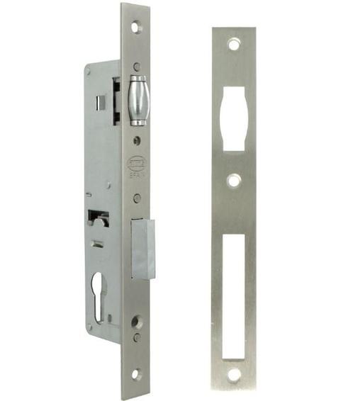 Rolslot met sluitplaat PC85 doornmaat 20 mm nikkel, Doe-het-zelf en Verbouw, Hang- en Sluitwerk, Verzenden