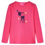 vidaXL Kindershirt met lange mouwen 116 felroze, Verzenden, Nieuw