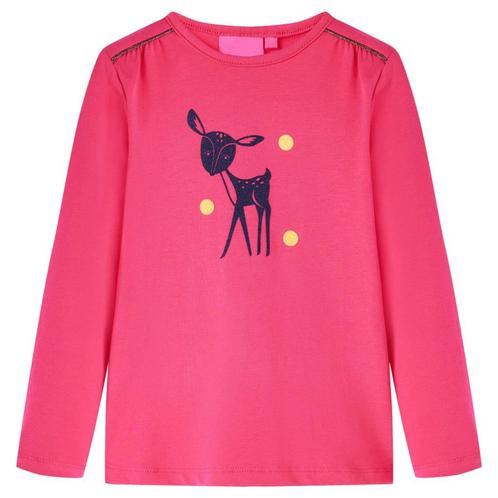 vidaXL Kindershirt met lange mouwen 116 felroze, Kinderen en Baby's, Kinderkleding | Overige, Nieuw, Verzenden