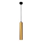 Langwerpige hanglamp 29cm | Ruit structuur | Goud, Huis en Inrichting, Lampen | Hanglampen, Nieuw, Ophalen of Verzenden, Modern
