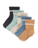 HEMA Babysokjes bamboe - 5 paar bruin, Verzenden, Nieuw