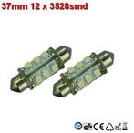 Buislampen 37mm 12x 2835smd Warm-wit 10-30v, Verzenden, Nieuw