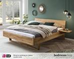 Massief eiken bed Manchester - 140, 160, 180 of 200 cm breed, Bruin, Verzenden, 140 cm, Landelijk