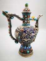Ceremonieel zilveren antiek scheidsneden - Mongolië - Qing, Antiek en Kunst