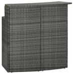 Tuinbartafel 120x55x110 cm poly rattan grijs (Tafels), Tuin en Terras, Verzenden, Nieuw