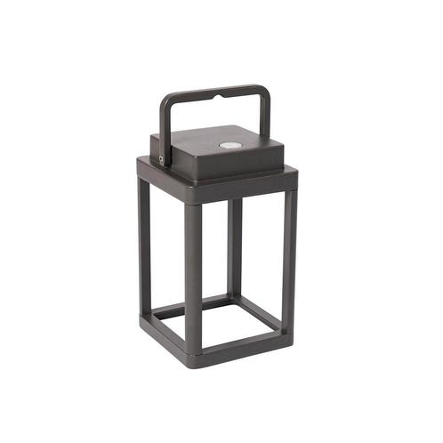 Buiten tafellamp donkergrijs incl. LED oplaadbaar - Yara, Huis en Inrichting, Lampen | Tafellampen, Nieuw, Minder dan 50 cm