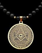 obsidiaan - Vrijmetselaarsketting - Goddelijke oog -