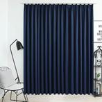 vidaXL Gordijn verduisterend met haken 290x245 cm blauw, Huis en Inrichting, Stoffering | Gordijnen en Lamellen, Verzenden, Nieuw