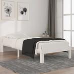 vidaXL Bedframe massief grenenhout wit 90x200 cm, 90 cm, Eenpersoons, Verzenden, Wit