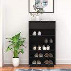 vidaXL Schoenenkast 60x34x105 cm massief grenenhout zwart, Verzenden, Nieuw