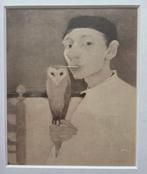 Jan Mankes (1889-1920) - Zelfportret met uil. Heliogravure.