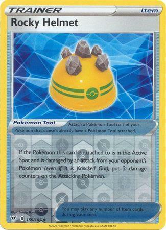 Rocky Helmet 159/185 reverse holo Vivid Voltage, Hobby en Vrije tijd, Verzamelkaartspellen | Pokémon, Losse kaart, Nieuw, Foil