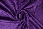 Crushed velvet stof -  Paars - Per meter, 120 cm of meer, Paars, Ophalen of Verzenden, Polyester